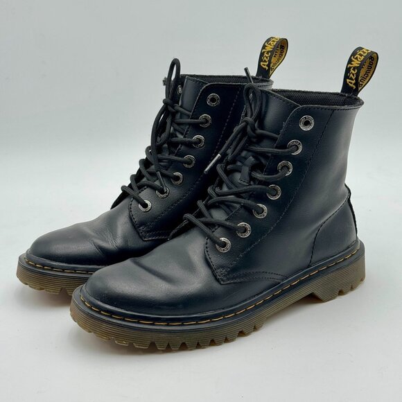 Dr Martens Luana Womens Sz 7 Leather Combat Lace Up Boots Goth Y2K Rave Whimsy - Picture 1 of 10